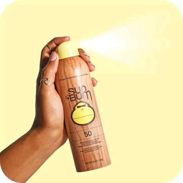 Sun Bum Original SPF 50 Sunscreen Spray Vegan and Hawaii 104 Act Compliant Octinoxate ampamp Oxybenzone Free Broad Spectrum Moisturizing UVAUVB Sunscreen with Vitamin E 6 oz natural6 Ounce Pack of 2