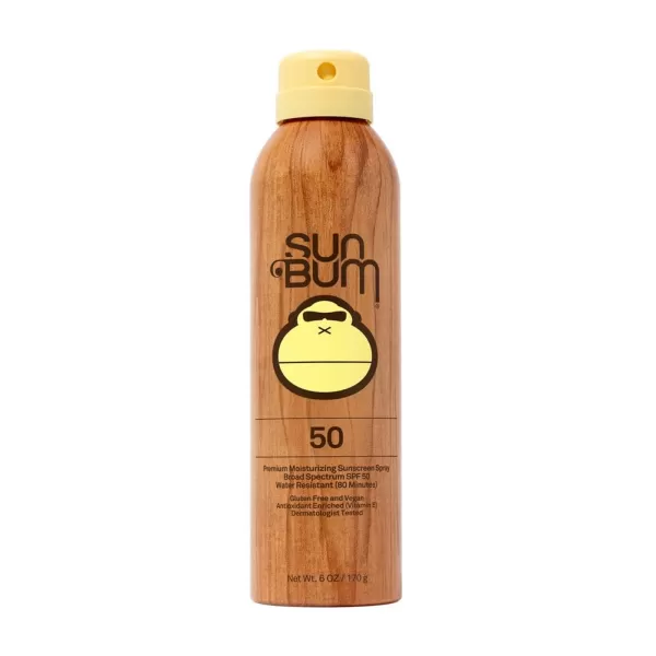 Sun Bum Original SPF 50 Sunscreen Spray Vegan and Hawaii 104 Act Compliant Octinoxate ampamp Oxybenzone Free Broad Spectrum Moisturizing UVAUVB Sunscreen with Vitamin E 6 oz natural6 Ounce Pack of 1