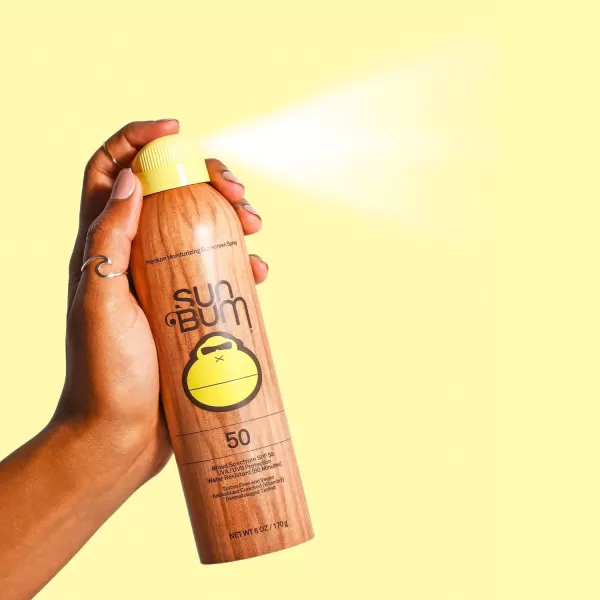 Sun Bum Original SPF 50 Sunscreen Spray Vegan and Hawaii 104 Act Compliant Octinoxate ampamp Oxybenzone Free Broad Spectrum Moisturizing UVAUVB Sunscreen with Vitamin E 6 oz natural6 Ounce Pack of 1