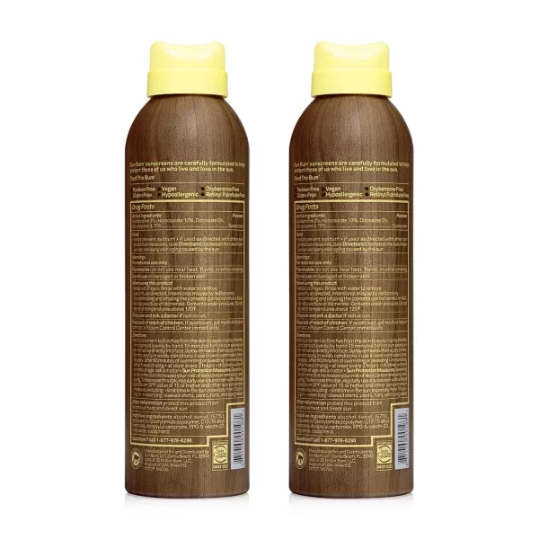 Sun Bum Original SPF 50 Sunscreen Spray Vegan and Hawaii 104 Act Compliant Octinoxate ampamp Oxybenzone Free Broad Spectrum Moisturizing UVAUVB Sunscreen with Vitamin E 6 oz natural6 Ounce Pack of 2