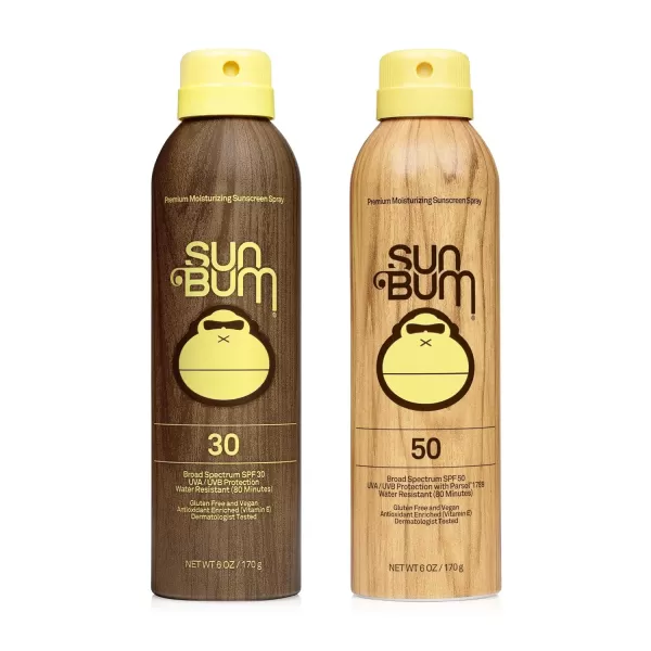 Sun Bum Original SPF 50 Sunscreen Spray Vegan and Hawaii 104 Act Compliant Octinoxate ampamp Oxybenzone Free Broad Spectrum Moisturizing UVAUVB Sunscreen with Vitamin E 6 oz natural6 Ounce Pack of 2