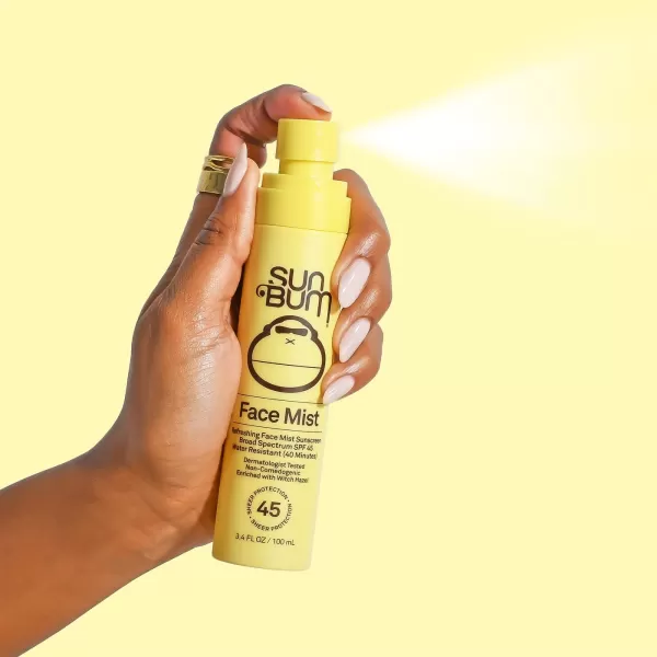 Sun Bum Original SPF Sunscreen 45 Mist  Vegan Hawaii 104 Act Compliant Octinoxate ampamp Oxybenzone Free Broad Spectrum Moisturizing UVAUVB Facial Sunscreen  34 oz Clear