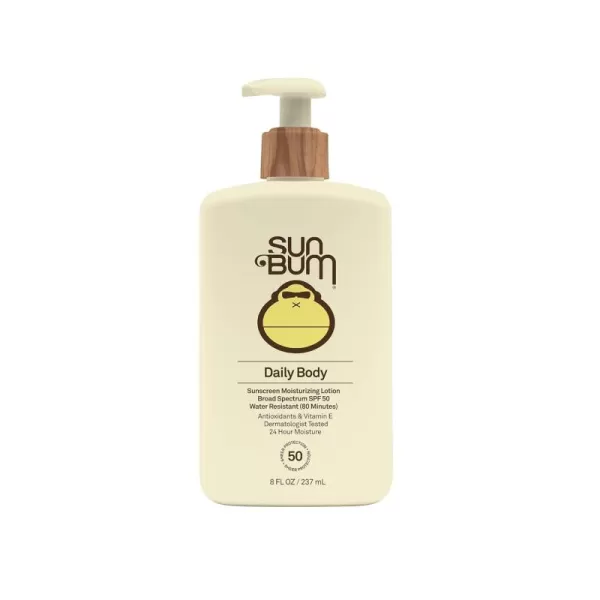 Sun Bum Daily SPF 50 Sunscreen Body Lotion  Vegan and Hawaii 104 Act Compliant Made Without Oxybenzone ampamp Octinoxate Broad Spectrum Sun Care  Dermatologist Tested  8 Fl Oz