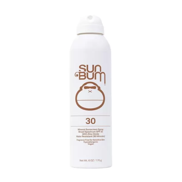 Sun Bum Mineral SPF 30 Sunscreen Spray  Vegan and Hawaii 104 Act Compliant Octinoxate ampamp Oxybenzone Free Broad Spectrum Natural Sunscreen with UVAUVB Protection  6 ozSPF 30