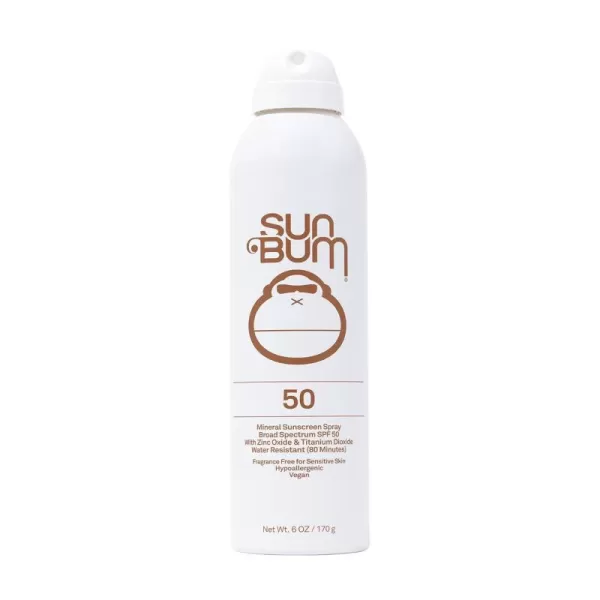 Sun Bum Mineral SPF 30 Sunscreen Spray  Vegan and Hawaii 104 Act Compliant Octinoxate ampamp Oxybenzone Free Broad Spectrum Natural Sunscreen with UVAUVB Protection  6 ozSPF 50