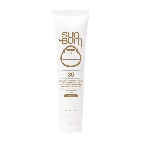Sun Bum Mineral SPF 30 Tinted Sunscreen Face Lotion  Vegan and Hawaii 104 Act Compliant Octinoxate ampamp Oxybenzone Free Broad Spectrum Natural Sunscreen with UVAUVB Protection  17 oz