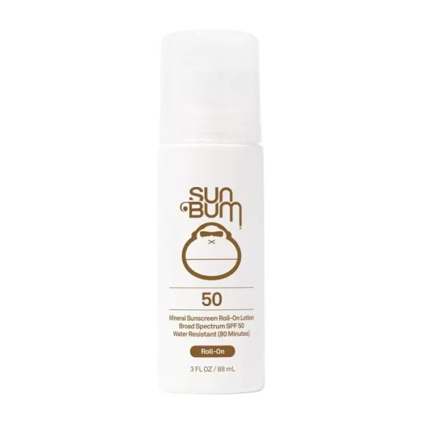 Sun Bum Mineral SPF 50 Sunscreen RollOn Lotion Vegan and Hawaii 104 Act Compliant Octinoxate ampamp Oxybenzone Free Broad Spectrum Moisturizing UVAUVB Easy Roller Ball Sunscreen Lotion with Zinc 3 ozSPF 50 Roll On