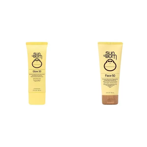 Sun Bum Original SPF 30 Glow Sunscreen Lotion  Vegan and Hawaii 104 Act Compliant Octinoxate ampamp Oxybenzone Free Broad Spectrum Moisturizing UVAUVB Sunscreen Lotion with Vitamin E  2 ozSPF 30 SPF 50