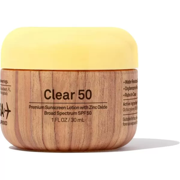 Sun Bum Original SPF 50 Clear Sunscreen with Zinc  Vegan and Reef Friendly Octinoxate ampamp Oxybenzone Free Broad Spectrum Moisturizing UVAUVB Sunscreen with Vitamin E  1 Fl Oz