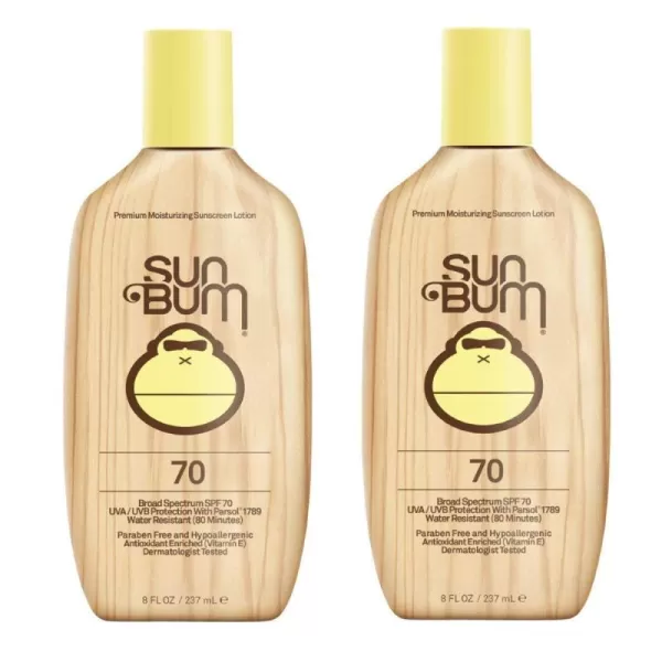 Sun Bum Original SPF 50 Sunscreen Lotion  Vegan and Hawaii 104 Act Compliant Octinoxate ampamp Oxybenzone Free Broad Spectrum Moisturizing UVAUVB Sunscreen with Vitamin E  3 oz8 Fl Oz Pack of 2