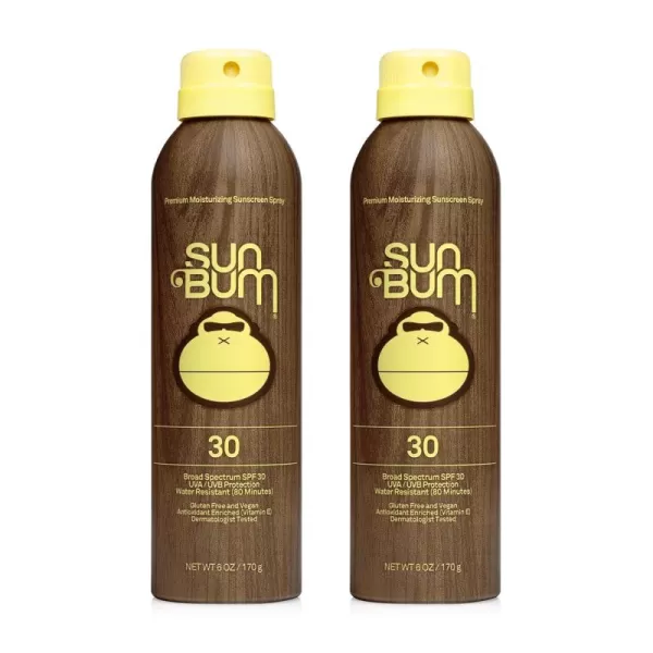 Sun Bum Original SPF 50 Sunscreen Spray Vegan and Hawaii 104 Act Compliant Octinoxate ampamp Oxybenzone Free Broad Spectrum Moisturizing UVAUVB Sunscreen with Vitamin E 6 oz natural6 Ounce Pack of 2