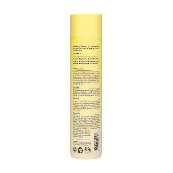 Sun Bum Blonde Formula Daily Conditioner 10 FL OZ Color Safe Paraben Free Gluten Free