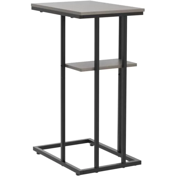 Yoobure C Table End Table Set of 2 Side Tables Living Room C Shaped Side Table Couch Tables That Slide Under Couch Table with Metal Frame Rustic Snack Table for BedroomSmall Spaces Large DesktopGreige
