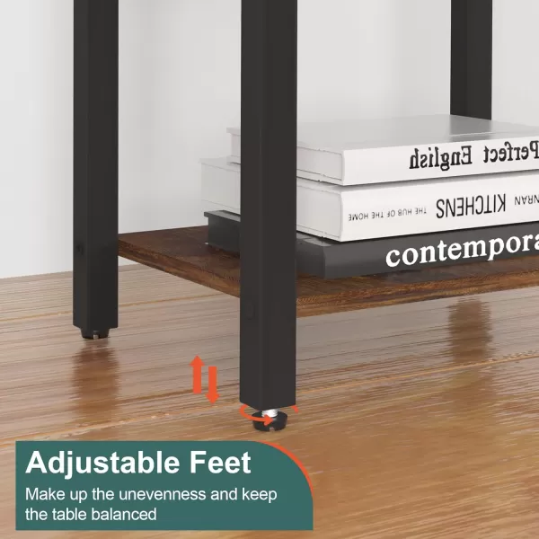 Yoobure Nightstand with Charging Station Side Table End Table with Large Drawer and Storage Shelf Bed Side TableNight Stand with USB Ports ampamp Outlets Rustic Bedside Tables for Bedroom Living RoomBrown