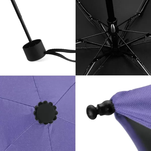 Yoobure Small Mini Umbrella with Case Light Compact Design Perfect for Travel Lightweight Portable Parasol Outdoor SunampampRain UmbrellasPurple