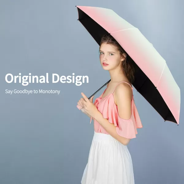 Yoobure Travel Umbrella Windproof Compact Umbrellas for Rain Colorful Sun Umbrella UV Protection Portable Small Umbrella for Backpack Folding UV Blocker Umbrella for Walking Lightweight StrongBurgundy Red