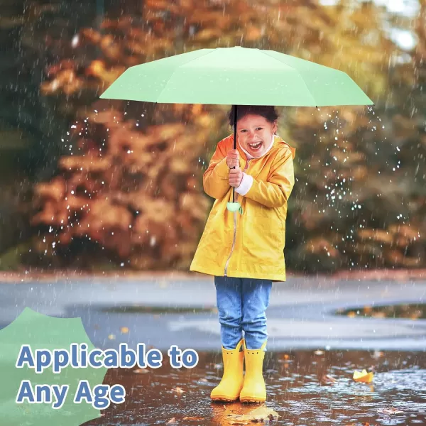 Yoobure Travel Umbrella Portable Compact Umbrella Pocket Mini Umbrella for Purse UV Umbrella Umbrellas for Rain Small Umbrella for Backpack Sun Umbrella with Case Folding Umbrella for Kids WomenGreen