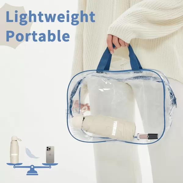 Yoobure Travel Umbrella Portable Compact Umbrella Pocket Mini Umbrella for Purse UV Umbrella Umbrellas for Rain Small Umbrella for Backpack Sun Umbrella with Case Folding Umbrella for Kids WomenBeige