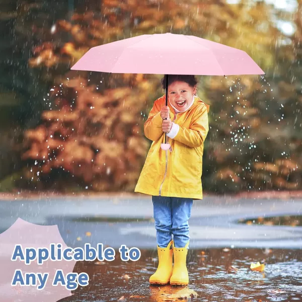 Yoobure Travel Umbrella Portable Compact Umbrella Pocket Mini Umbrella for Purse UV Umbrella Umbrellas for Rain Small Umbrella for Backpack Sun Umbrella with Case Folding Umbrella for Kids WomenPink