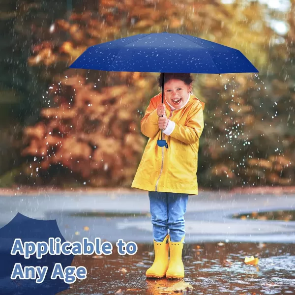 Yoobure Travel Umbrella Portable Compact Umbrella Pocket Mini Umbrella for Purse UV Umbrella Umbrellas for Rain Small Umbrella for Backpack Sun Umbrella with Case Folding Umbrella for Kids WomenDark Blue