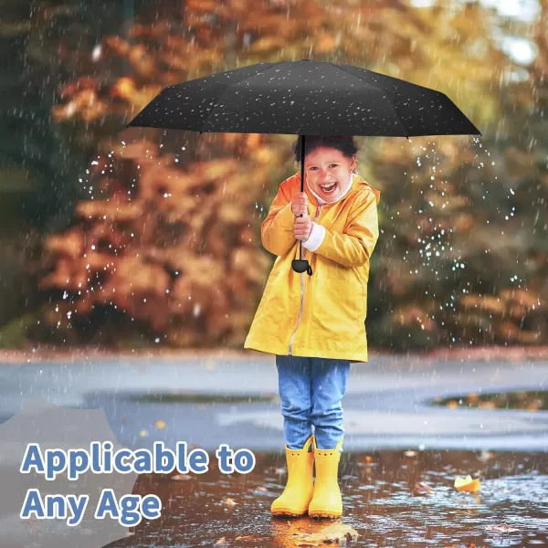 Yoobure Travel Umbrella Portable Compact Umbrella Pocket Mini Umbrella for Purse UV Umbrella Umbrellas for Rain Small Umbrella for Backpack Sun Umbrella with Case Folding Umbrella for Kids WomenBlack