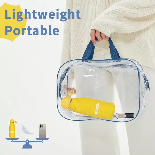 Yoobure Travel Umbrella Portable Compact Umbrella Pocket Mini Umbrella for Purse UV Umbrella Umbrellas for Rain Small Umbrella for Backpack Sun Umbrella with Case Folding Umbrella for Kids WomenYellow
