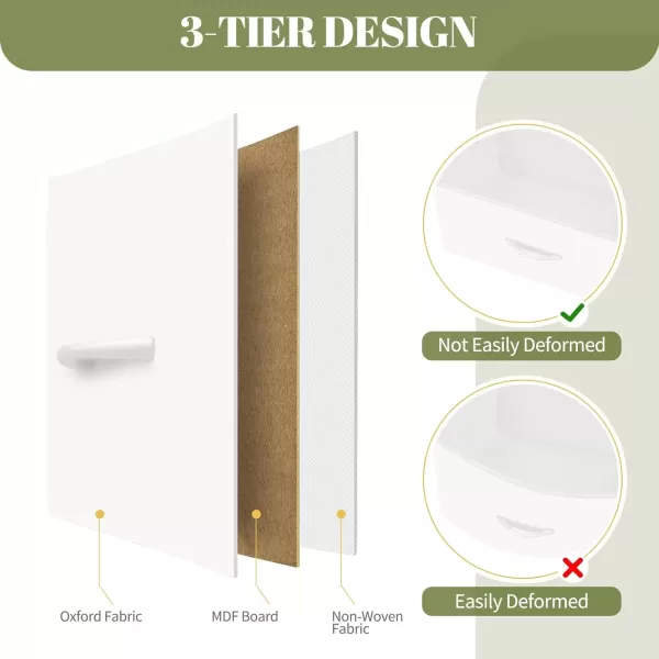 imageYoobure Tall Dresser for Bedroom Dressers ampamp Chests of Drawers 6 Vertical Storage Drawers Fabric Dresser for Closet Night Stand Side Table for Small Space Nightstand End Table for Living Room DormWhite