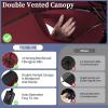 imageYoobure Double Vented Canopy Travel Umbrella Automatic Umbrellas for Rain Windproof Compact Umbrella for Car UV Umbrella Sun Umbrella for Walking Portable Large Umbrella for Backpack LightweightBlack and Red