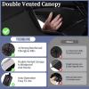 imageYoobure Double Vented Canopy Travel Umbrella Automatic Umbrellas for Rain Windproof Compact Umbrella for Car UV Umbrella Sun Umbrella for Walking Portable Large Umbrella for Backpack LightweightGrey