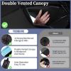imageYoobure Double Vented Canopy Travel Umbrella Automatic Umbrellas for Rain Windproof Compact Umbrella for Car UV Umbrella Sun Umbrella for Walking Portable Large Umbrella for Backpack LightweightSky Blue