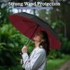 imageYoobure Double Vented Canopy Travel Umbrella Automatic Umbrellas for Rain Windproof Compact Umbrella for Car UV Umbrella Sun Umbrella for Walking Portable Large Umbrella for Backpack LightweightBlack and Red