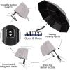 imageYoobure Double Vented Canopy Travel Umbrella Automatic Umbrellas for Rain Windproof Compact Umbrella for Car UV Umbrella Sun Umbrella for Walking Portable Large Umbrella for Backpack LightweightGrey