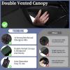imageYoobure Double Vented Canopy Travel Umbrella Automatic Umbrellas for Rain Windproof Compact Umbrella for Car UV Umbrella Sun Umbrella for Walking Portable Large Umbrella for Backpack LightweightDark Green