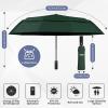 imageYoobure Double Vented Canopy Travel Umbrella Automatic Umbrellas for Rain Windproof Compact Umbrella for Car UV Umbrella Sun Umbrella for Walking Portable Large Umbrella for Backpack LightweightDark Green