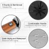 imageYoobure Windproof Travel Umbrella with Wood Handle Automatic Umbrellas for Rain ampamp UV Sun Protection Compact 46quot Large Canopy Lightweight Backpack Portable for Walking ampamp OutdoorGrey