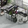 imageYoobure L Shaped Desk with Pegboard Reversible Computer Desk with Drawers ampamp Storage Shelves Gaming Desk with LED Lights ampamp Power Outlets Office Desk with Monitor Stand Corner Desk Home Office DesksBlack