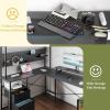 imageYoobure L Shaped Desk with Pegboard Reversible Computer Desk with Drawers ampamp Storage Shelves Gaming Desk with LED Lights ampamp Power Outlets Office Desk with Monitor Stand Corner Desk Home Office DesksCarbon Fiber Black