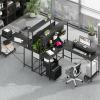 imageYoobure L Shaped Desk with Pegboard Reversible Computer Desk with Drawers ampamp Storage Shelves Gaming Desk with LED Lights ampamp Power Outlets Office Desk with Monitor Stand Corner Desk Home Office DesksCarbon Fiber Black
