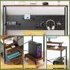 imageYoobure L Shaped Desk with Pegboard Reversible Computer Desk with Drawers ampamp Storage Shelves Gaming Desk with LED Lights ampamp Power Outlets Office Desk with Monitor Stand Corner Desk Home Office DesksVintage Brown