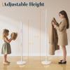 imageYoobure Coat Rack Freestanding with Natural Marble Base Coat Tree with 8 Hooks Heavy Duty Coat Hanger Stand Metal Coat Rack Stand for Jacket Hat Clothes ampamp Bag Hall Tree Hat Rack for EntrywayWhite