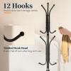 imageYoobure Metal Coat Rack Freestanding with Marble Base Coat Tree with 12 Hooks ampamp Umbrella Holder Coat Hanger Stand for Corner Entryway Bedroom Office Heavy Duty Coat Rack Stand for Clothes Hats BagsBlack