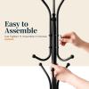 imageYoobure Metal Coat Rack Freestanding with Marble Base Coat Tree with 12 Hooks ampamp Umbrella Holder Coat Hanger Stand for Corner Entryway Bedroom Office Heavy Duty Coat Rack Stand for Clothes Hats BagsBlack