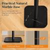 imageYoobure Coat Rack Freestanding with Natural Marble Base Cactus Coat Tree with 6 Lshaped Hooks Heavy Duty Coat Hanger Stand Metal Coat Rack Stand for Entryway Hall Tree for JacketHatClothesBagBlack