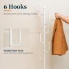 imageYoobure Coat Rack Freestanding with Natural Marble Base Cactus Coat Tree with 6 Lshaped Hooks Heavy Duty Coat Hanger Stand Metal Coat Rack Stand for Entryway Hall Tree for JacketHatClothesBagWhite