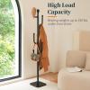 imageYoobure Coat Rack Freestanding with Natural Marble Base Cactus Coat Tree with 6 Lshaped Hooks Heavy Duty Coat Hanger Stand Metal Coat Rack Stand for Entryway Hall Tree for JacketHatClothesBagBlack
