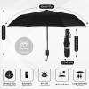 imageYoobure Small Mini Umbrella with Case Light Compact Design Perfect for Travel Lightweight Portable Parasol Outdoor SunampampRain Umbrellas8 Ribs Black