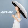 imageYoobure Small Mini Umbrella with Case Light Compact Design Perfect for Travel Lightweight Portable Parasol Outdoor SunampampRain UmbrellasColorful  Grey