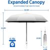 imageYoobure Small Mini Umbrella with Case Light Compact Design Perfect for Travel Lightweight Portable Parasol Outdoor SunampampRain UmbrellasColorful  Grey