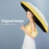 imageYoobure Small Mini Umbrella with Case Light Compact Design Perfect for Travel Lightweight Portable Parasol Outdoor SunampampRain UmbrellasColorful  Yellow