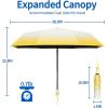 imageYoobure Small Mini Umbrella with Case Light Compact Design Perfect for Travel Lightweight Portable Parasol Outdoor SunampampRain UmbrellasColorful  Yellow